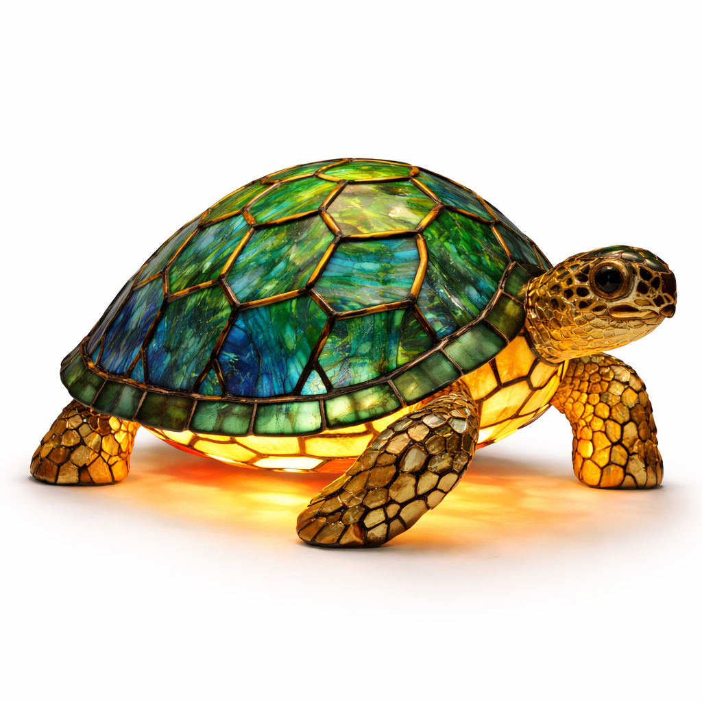 Stained Glass Style Animal Table Lamp