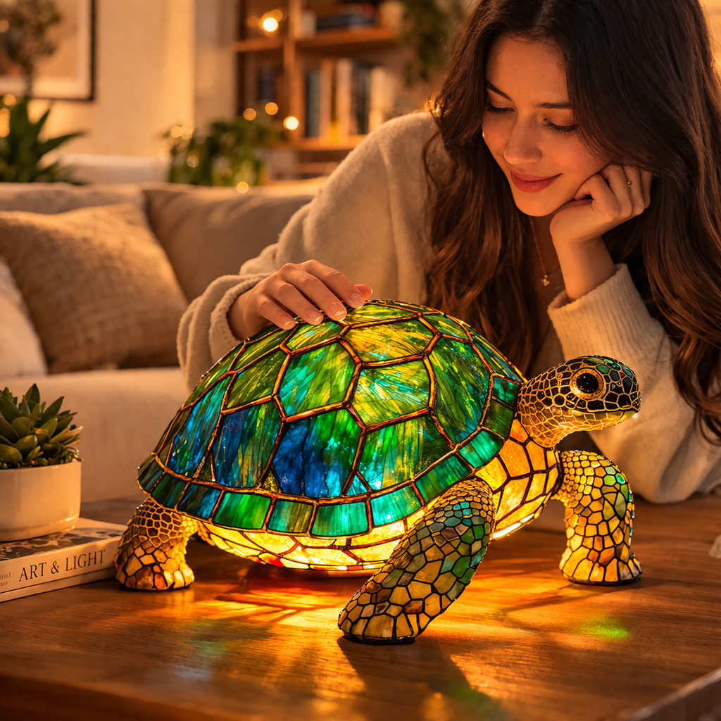 Stained Glass Style Animal Table Lamp
