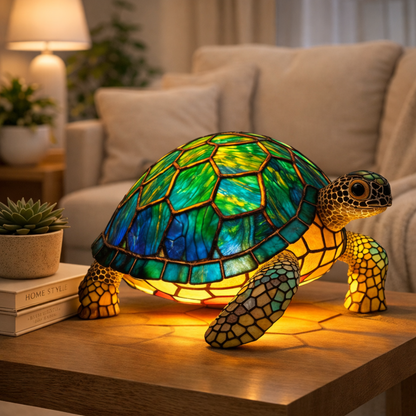 Stained Glass Style Animal Table Lamp