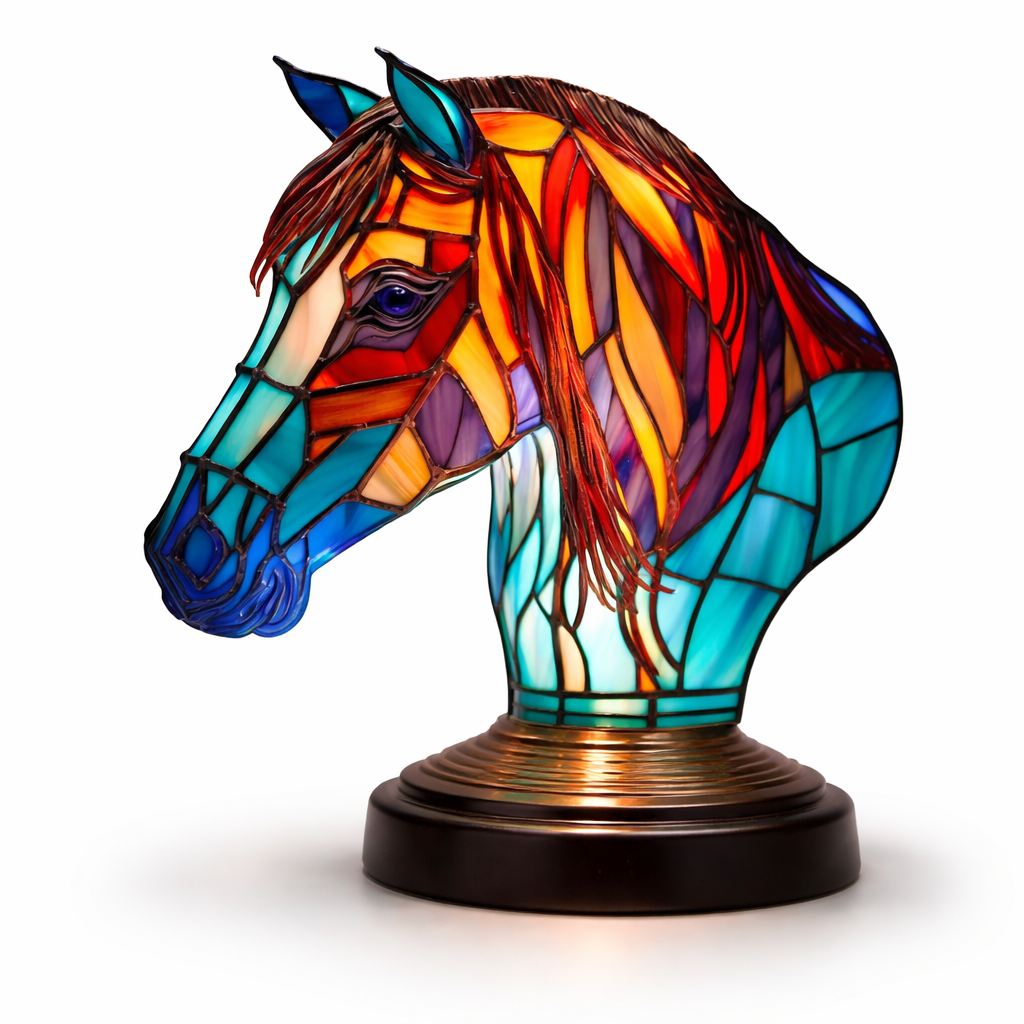 Stained Glass Style Animal Table Lamp