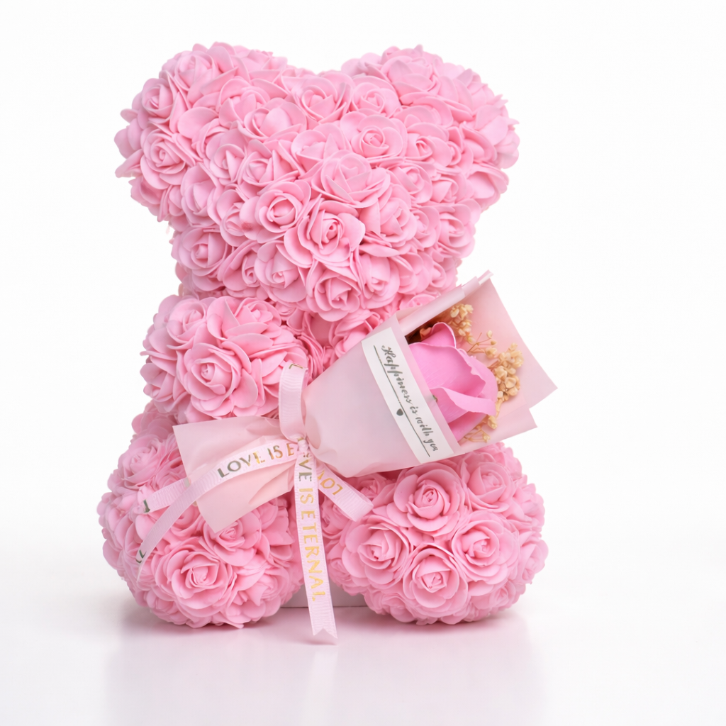 Rose Bear Table Display Gift Decor