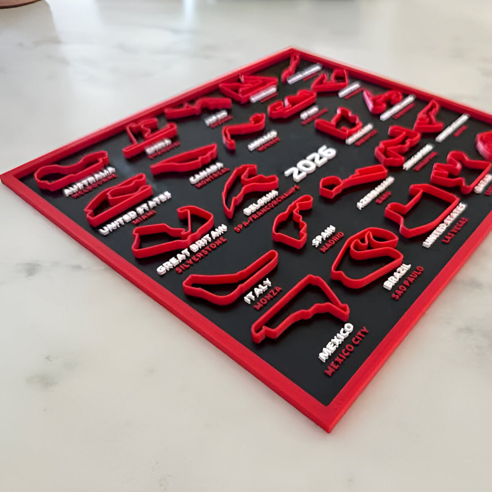 Racing Track Wall Calendar Board 2026