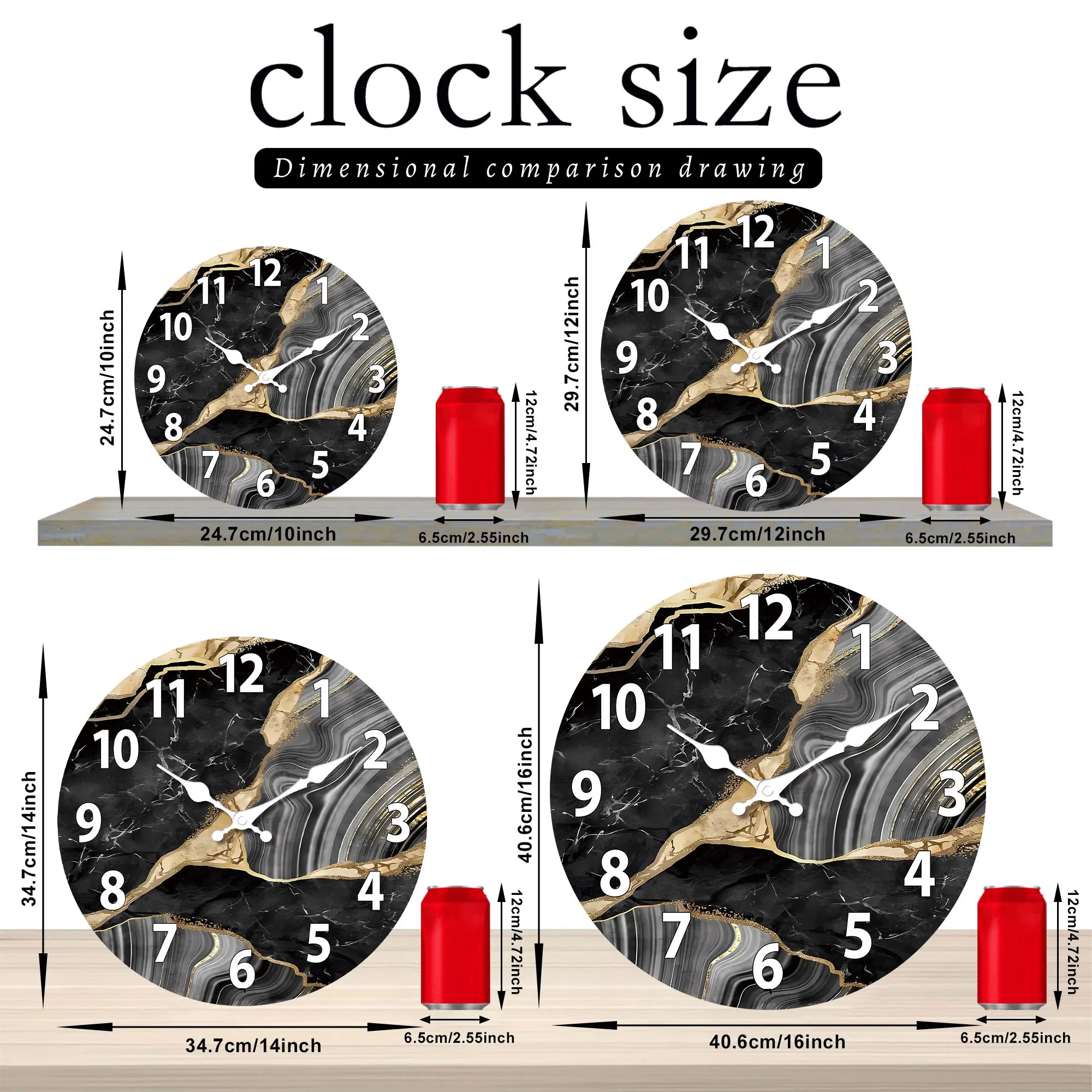 MarbellaTime Marble Wall Clock