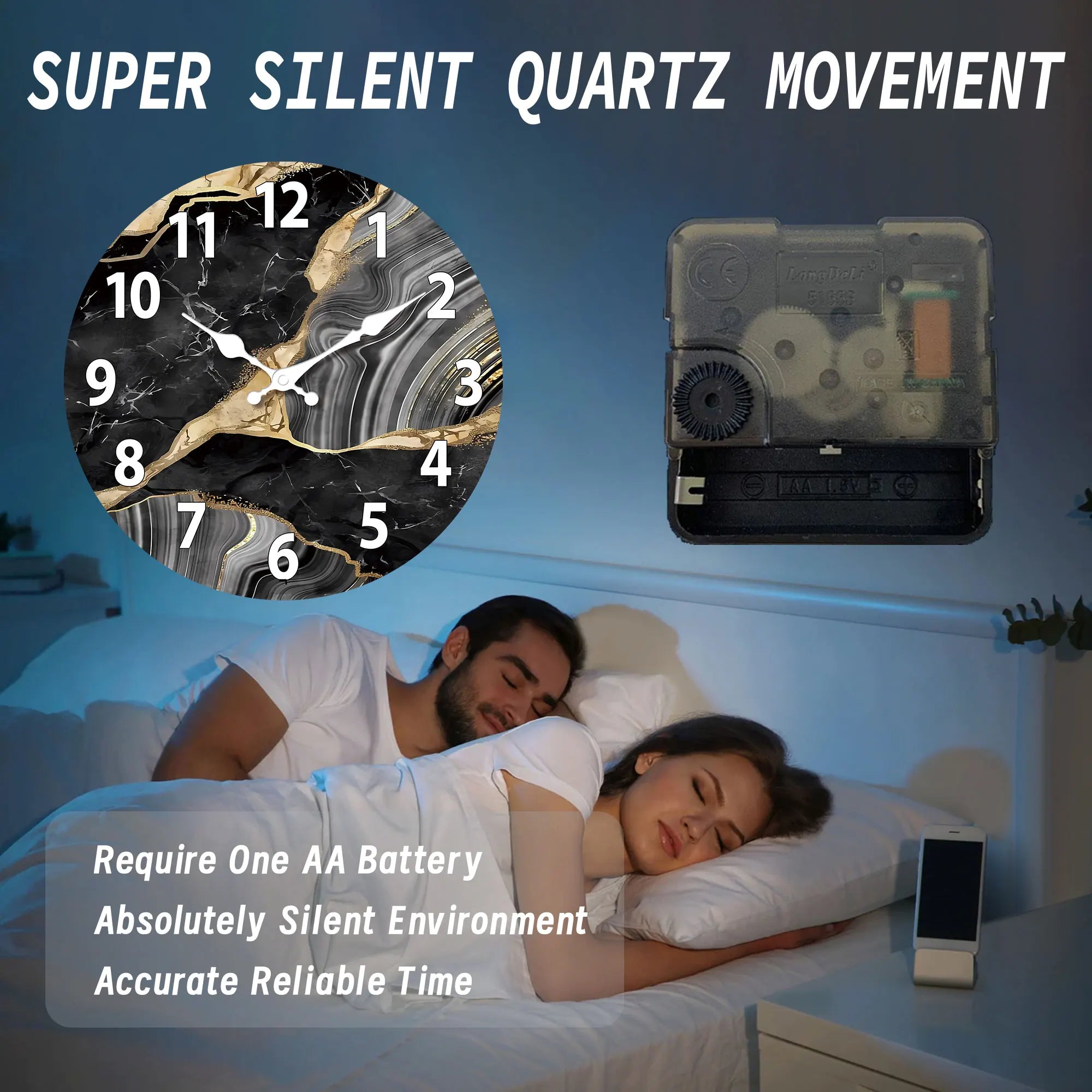 MarbellaTime Marble Wall Clock