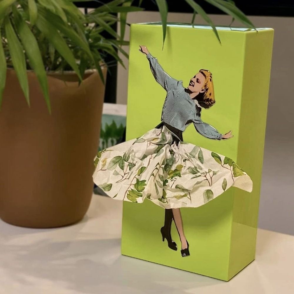 Tissue Box Cover Flying Skirt Decorative Holder for Home Office 0
