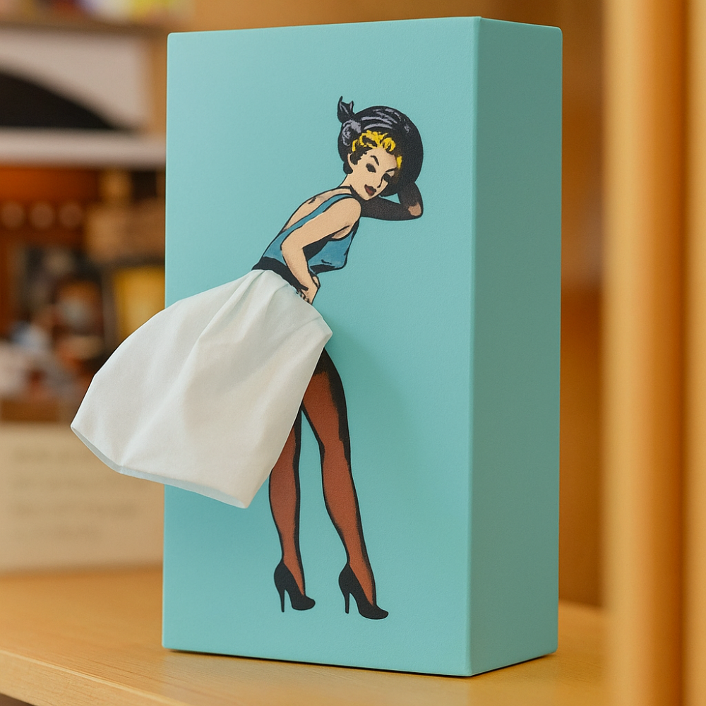 Tissue Box Cover Flying Skirt Decorative Holder for Home Office 4