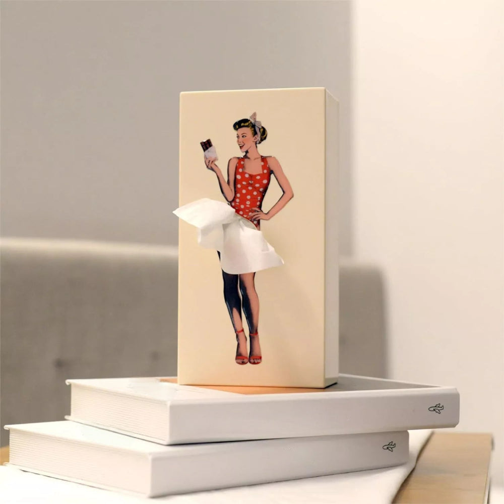 Figure Style Tissue Box Holder Stand