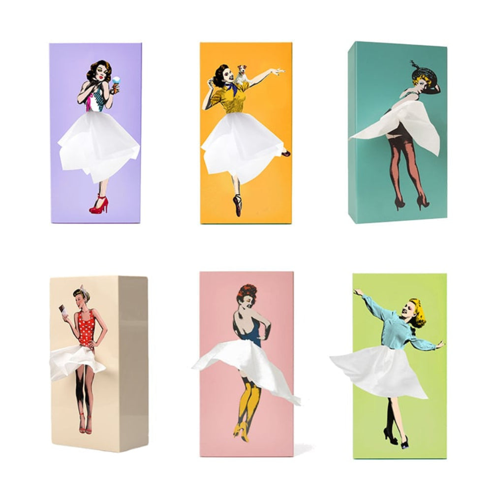 Tissue Box Cover Flying Skirt Decorative Holder for Home Office 7