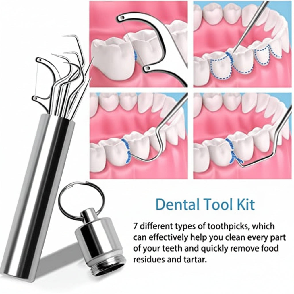 Reusable Metal Toothpick Travel Set