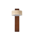 Travertine Stone & Wood Wall Lamp