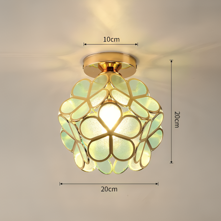 Retro Flower Flush Ceiling Light