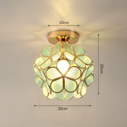 Retro Flower Flush Ceiling Light
