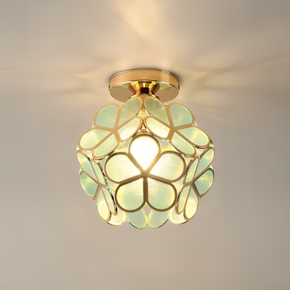 Retro Flower Flush Ceiling Light