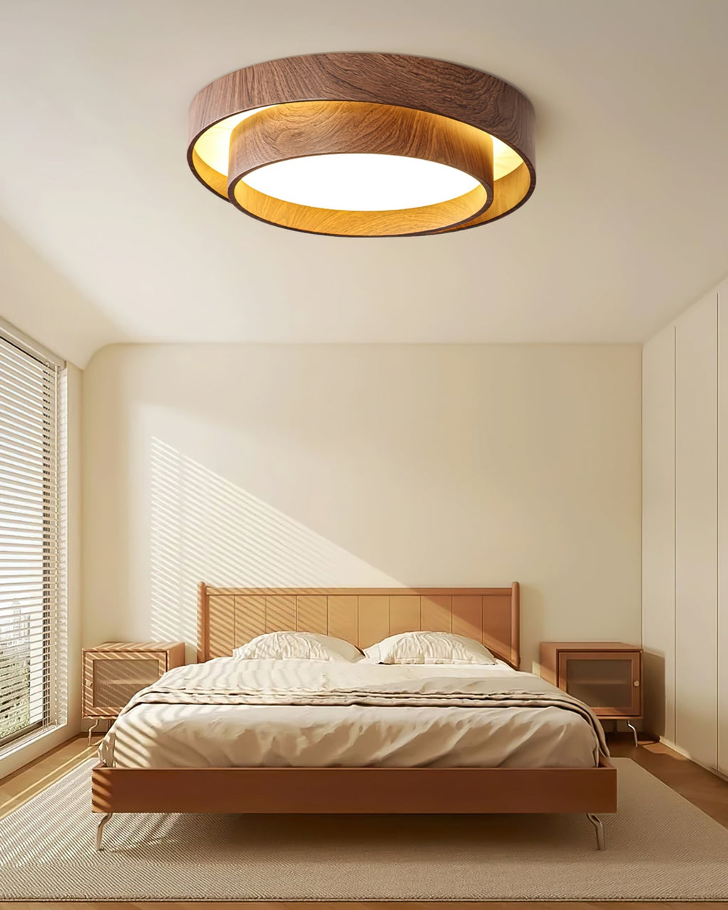 Vaako Walnut LED Ceiling Light