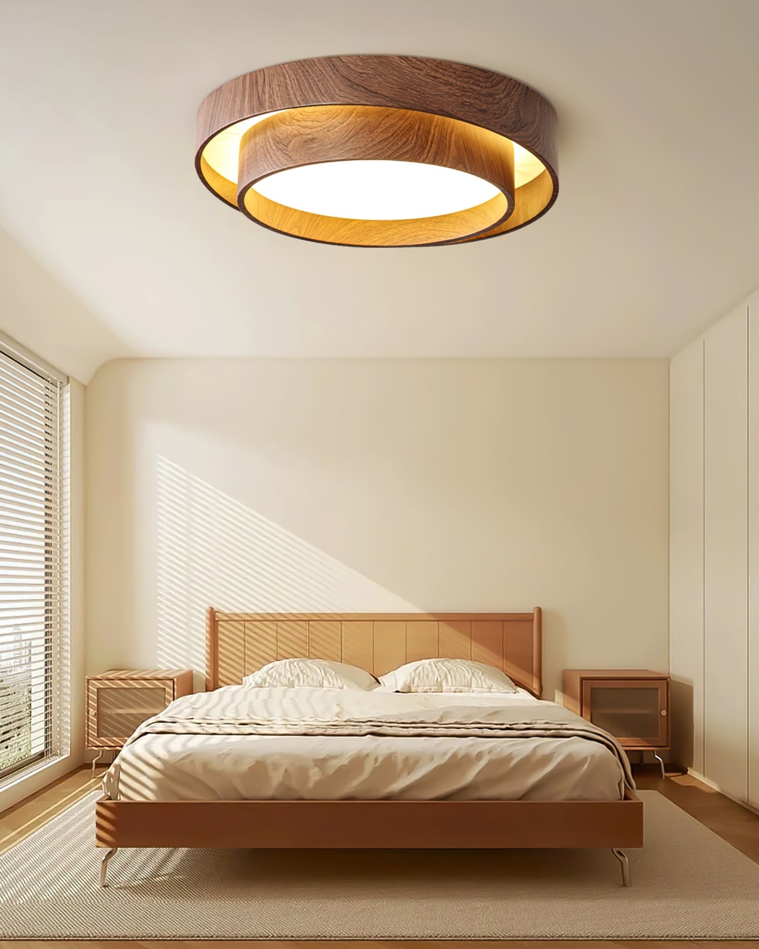 Vaako Walnut LED Ceiling Light