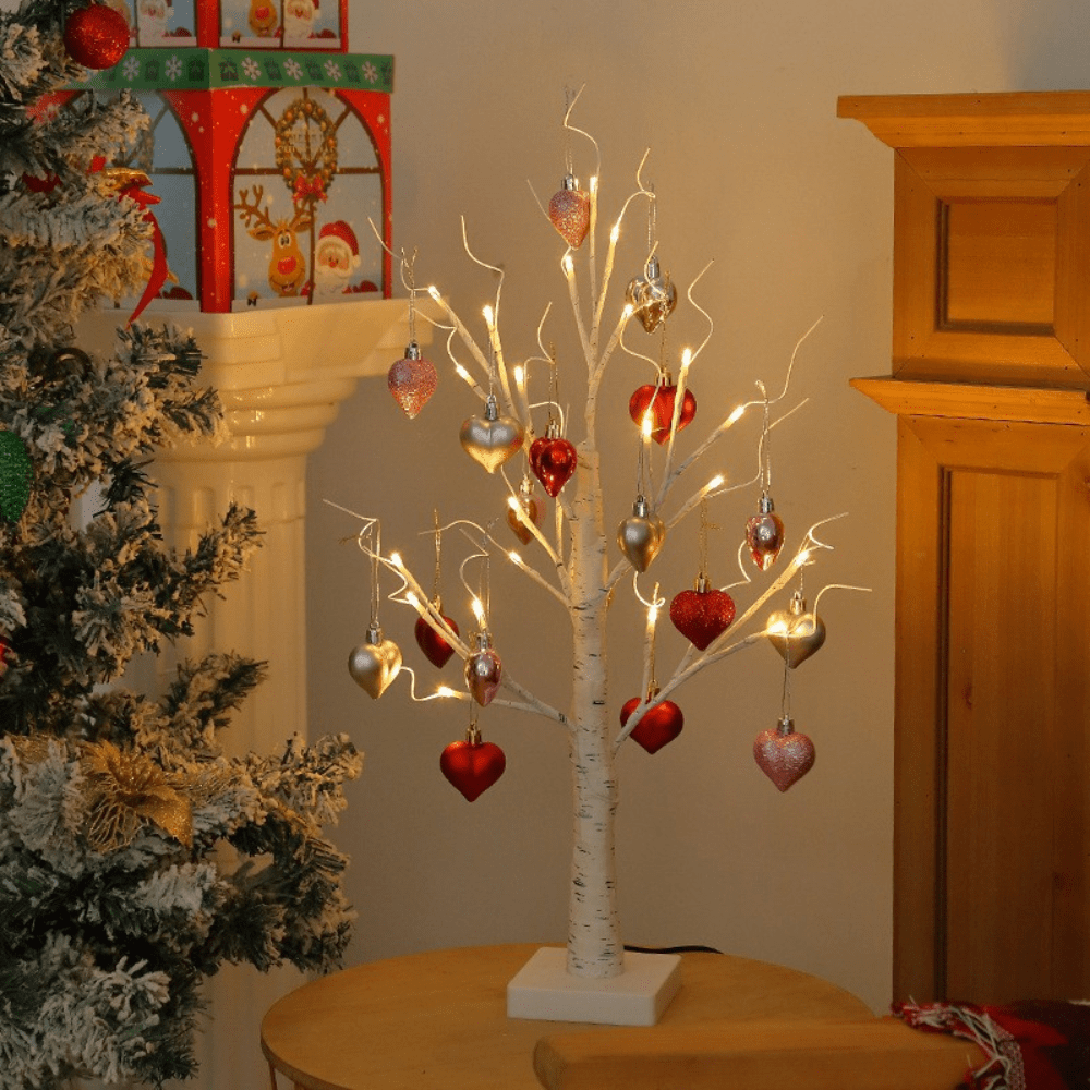LED Heart Ornament Tree Table Lamp