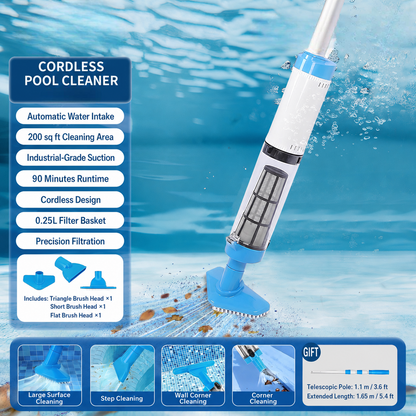Cordless Rechargeable Handheld Pool Vacuum