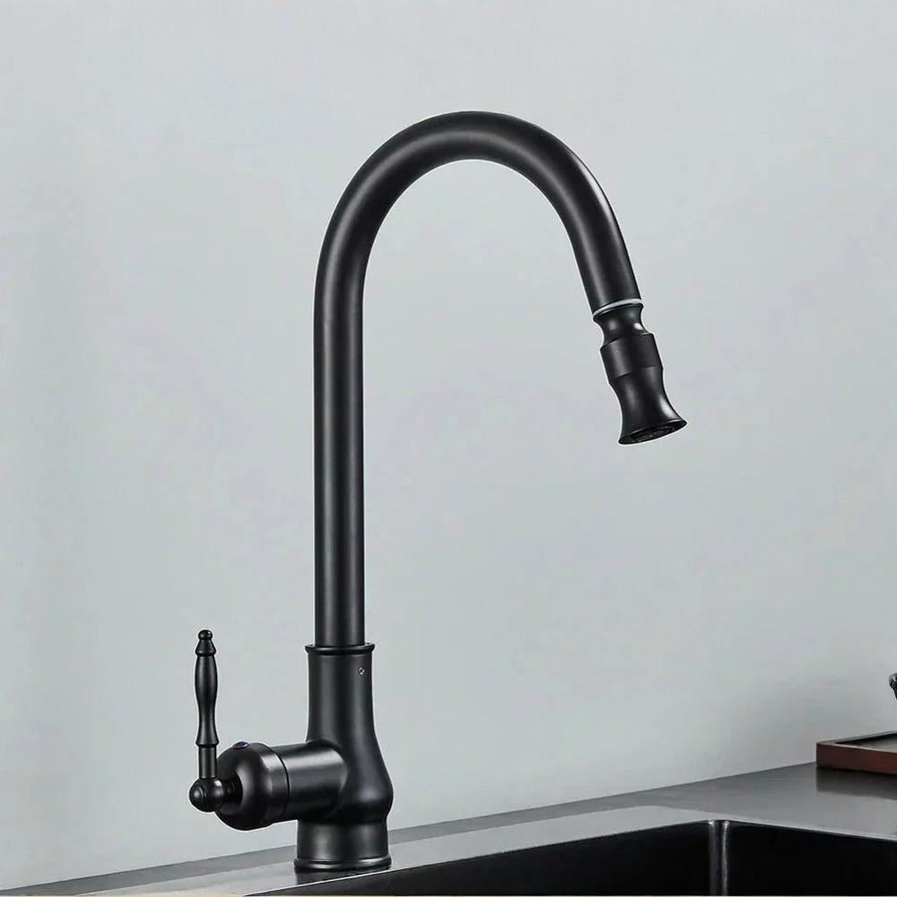 Vintage Brass Swivel Spout Kitchen Mixer