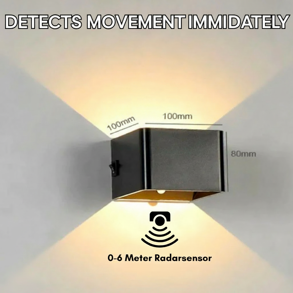 Motion Sensor Rechargeable Cube Wall Light