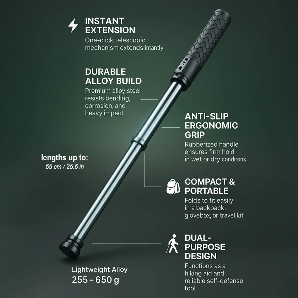 Telescopic Alloy Hiking Walking Pole