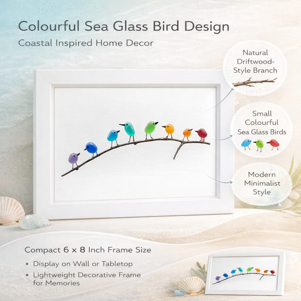 Sea Glass & Driftwood Coastal Wall Art