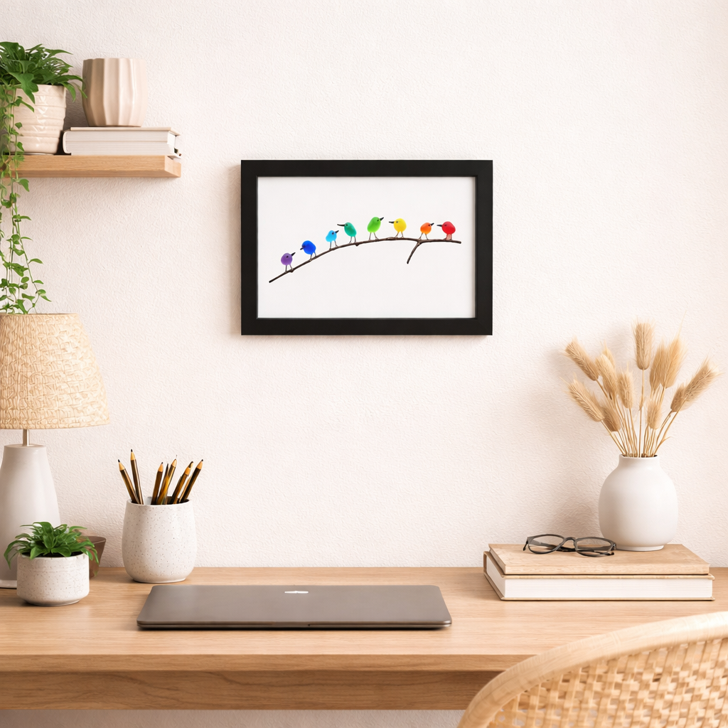 Sea Glass & Driftwood Coastal Wall Art