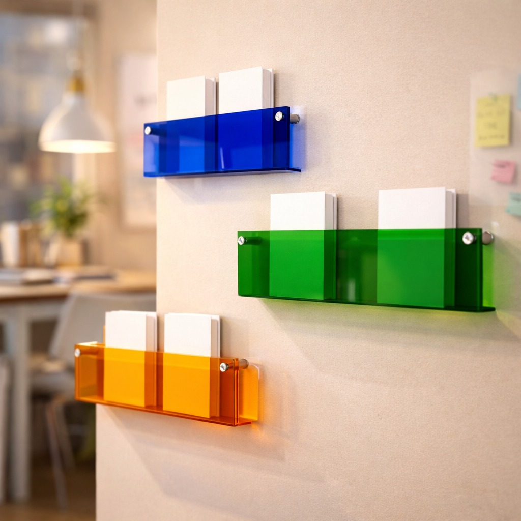 Acrylic Floating Wall Magazine Shelf