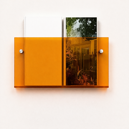 Acrylic Floating Wall Magazine Shelf