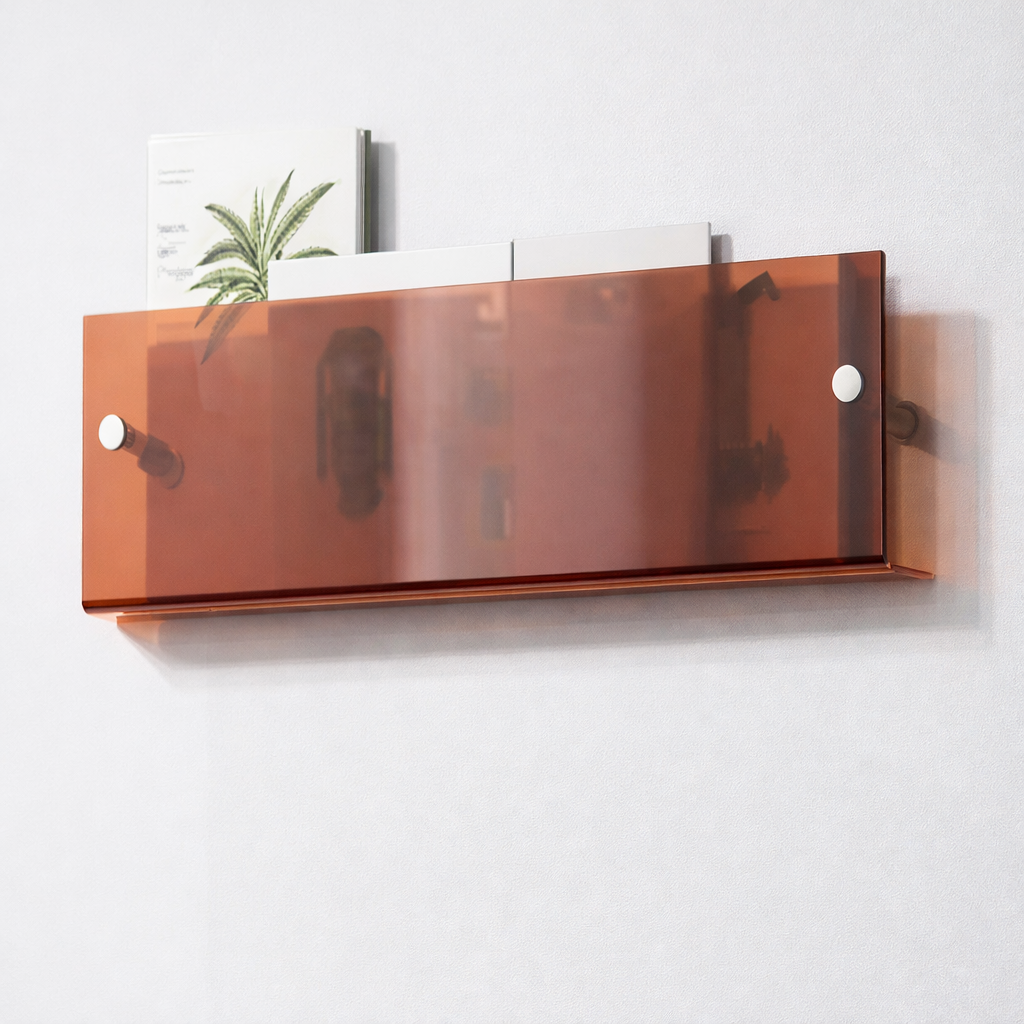 Acrylic Floating Wall Magazine Shelf