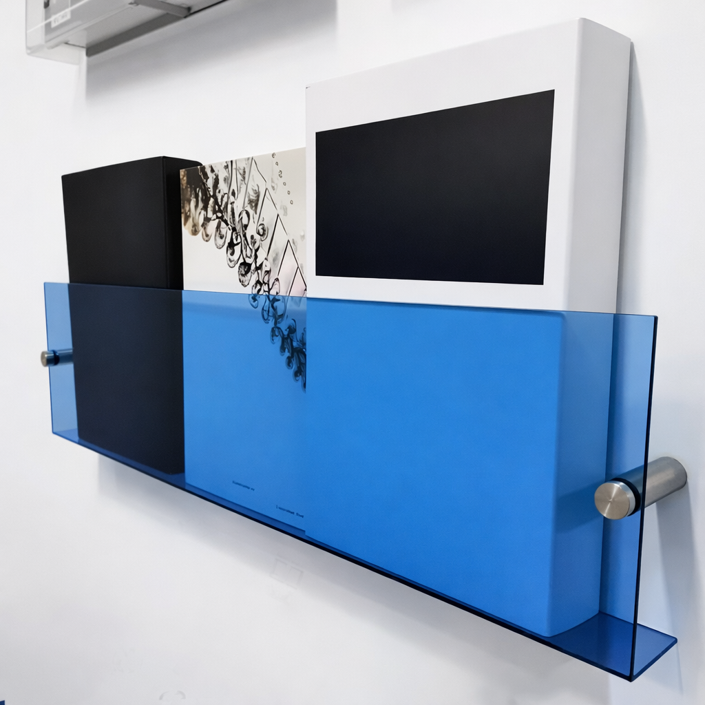 Acrylic Floating Wall Magazine Shelf