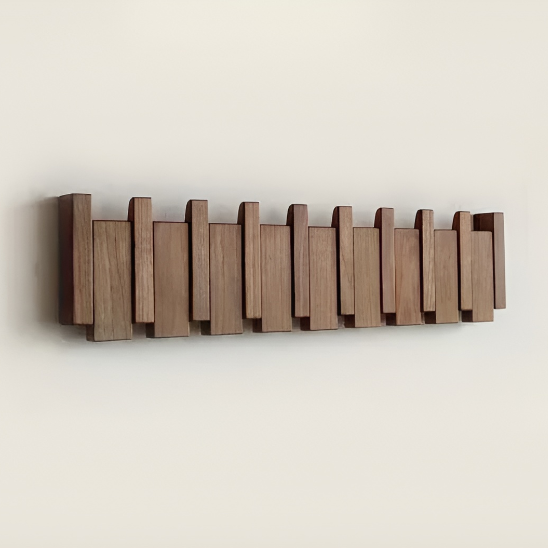Foldable Wooden Panel Coat Rack