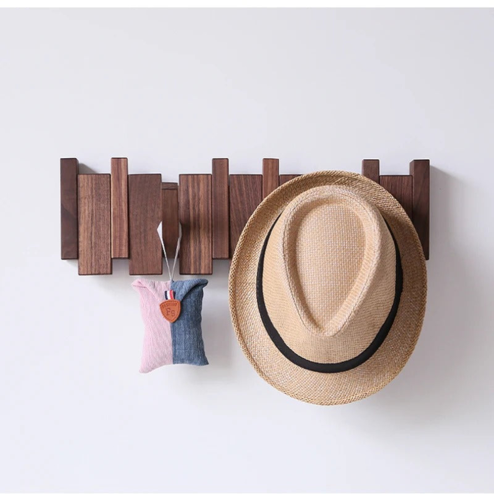 Foldable Wooden Panel Coat Rack