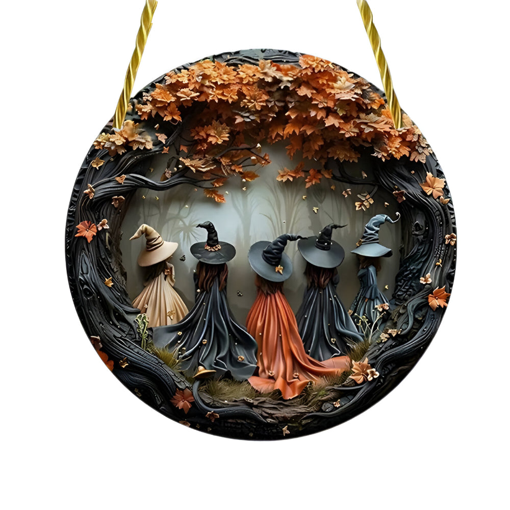 Witch Folklore Wooden Door Sign
