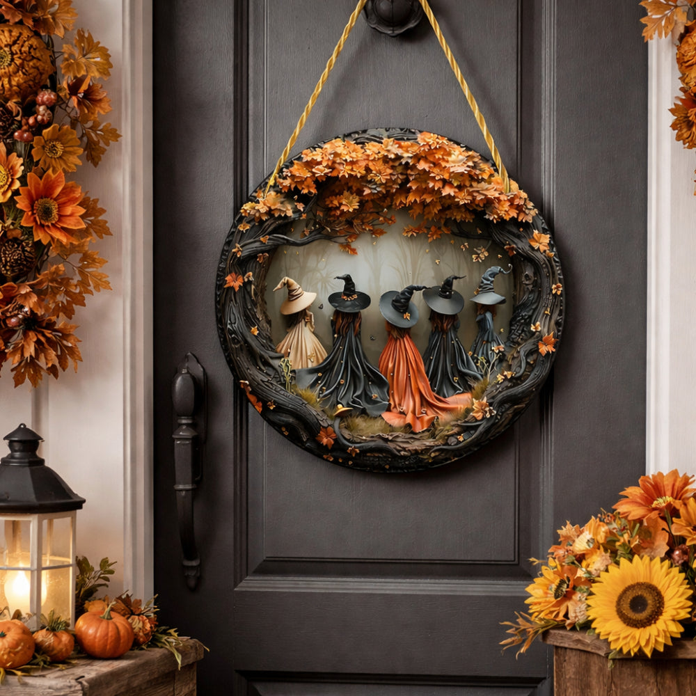 Witch Folklore Wooden Door Sign