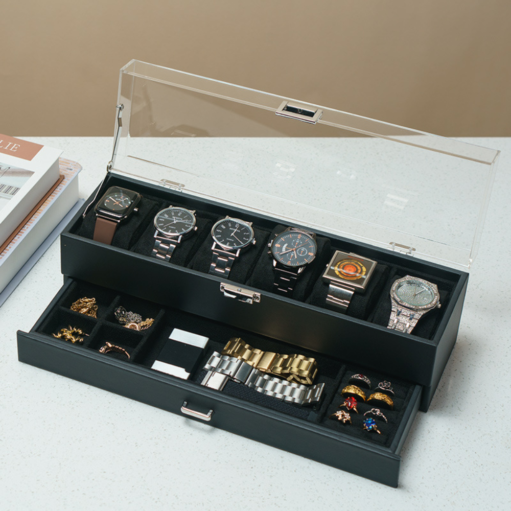 6 Slot Watch Box Storage Organiser