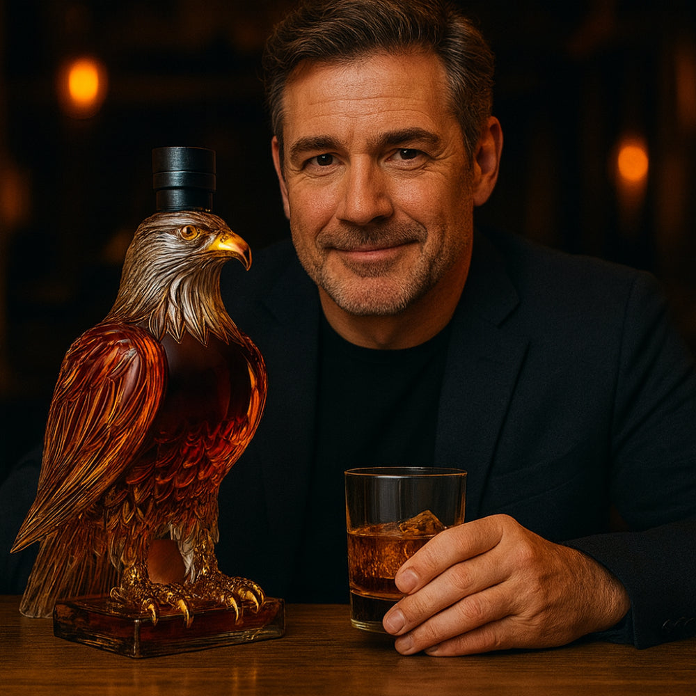 Eagle Glass Whiskey Decanter Display