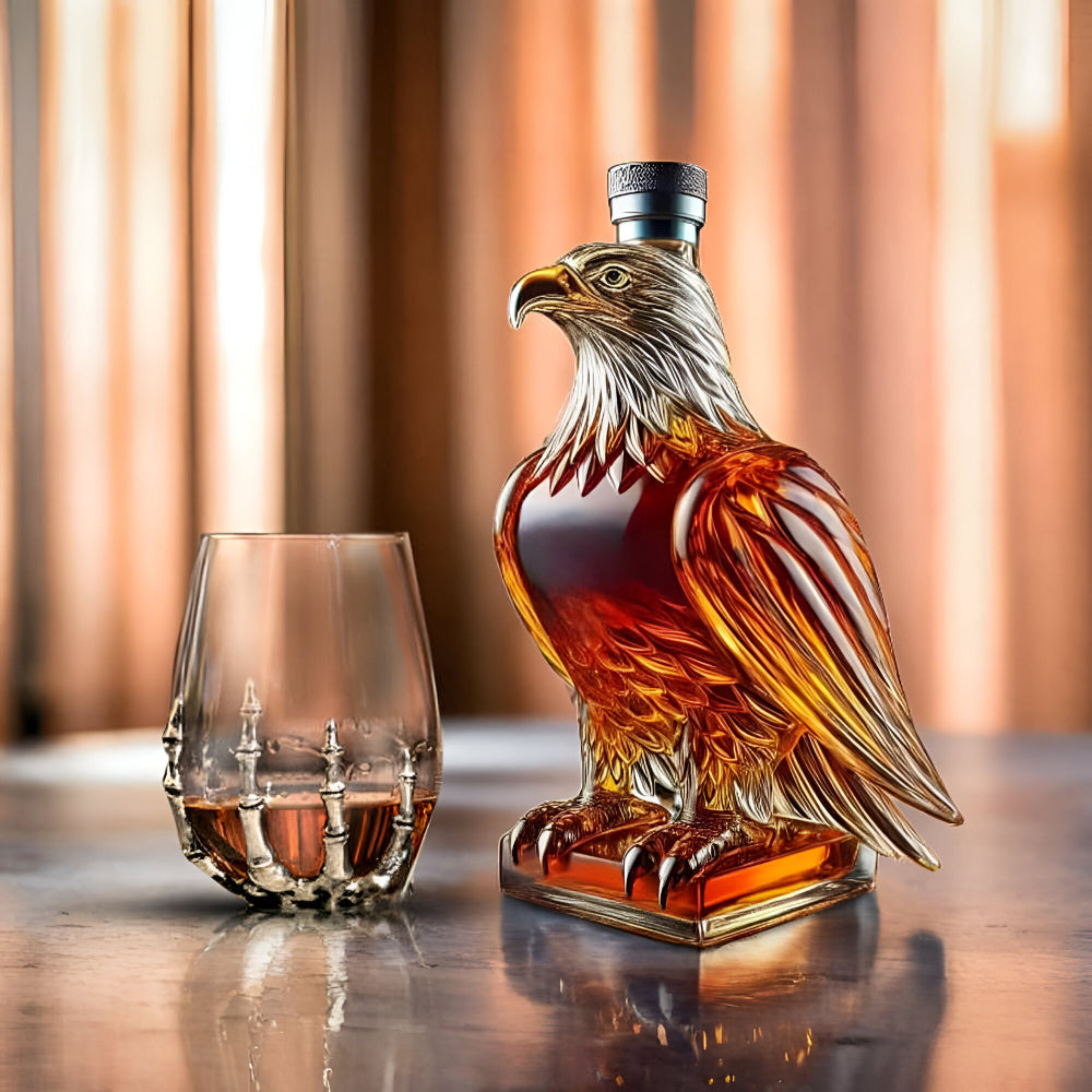 Eagle Glass Whiskey Decanter Display