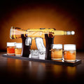Rifle Shaped Glass Whiskey Decanter Set