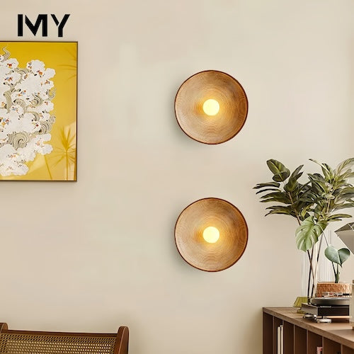 Rustic Wood LED Wall Sconce
