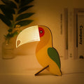 Wooden Animal Table Lamp Cute Kids Night Light USB LED Bedside Lamp 0