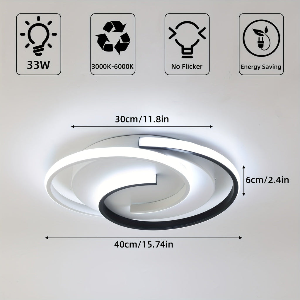 Spiral LED Flush Ceiling Light