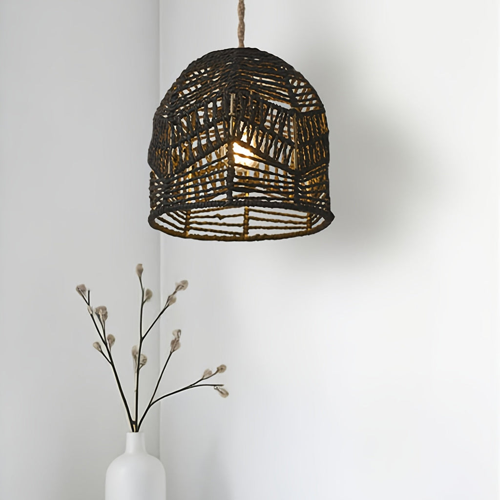 Handwoven Rope Pendant Shade