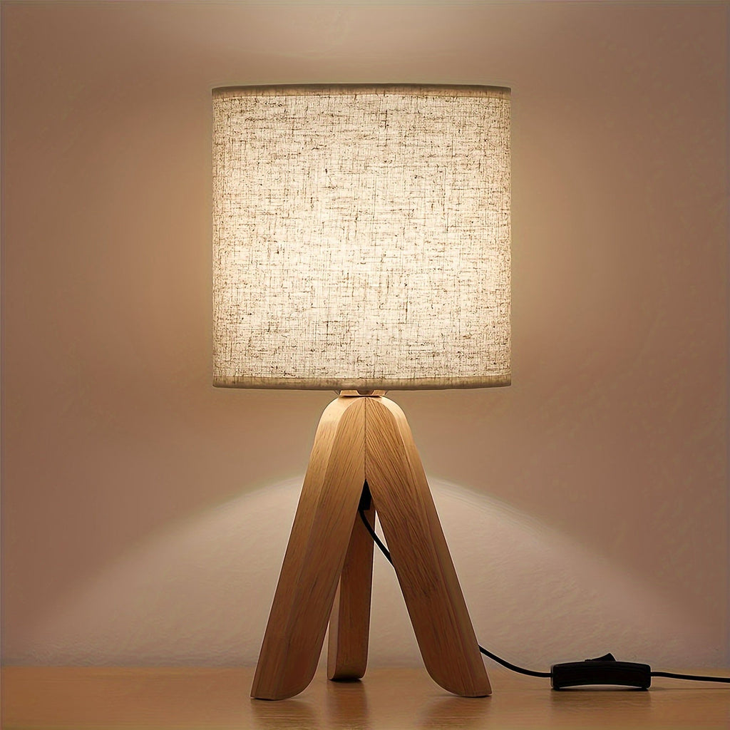 Wooden Tripod Table Lamp