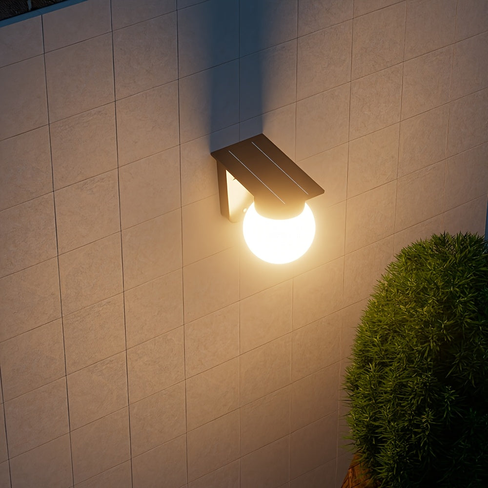 Solar Globe LED Outdoor Wall Light