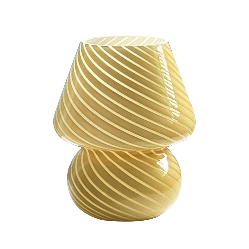 Murano Style Glass Mushroom Lamp