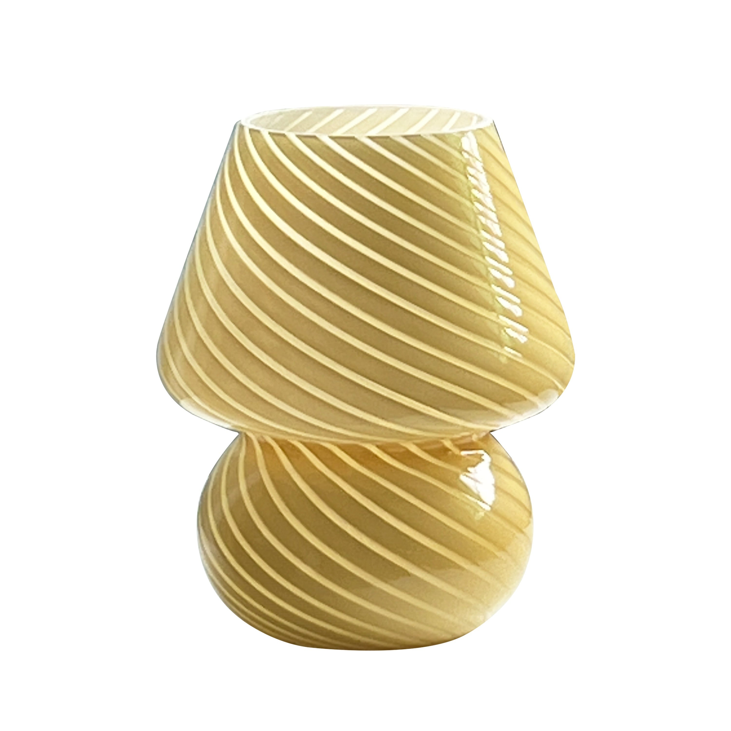 Murano Style Glass Mushroom Lamp