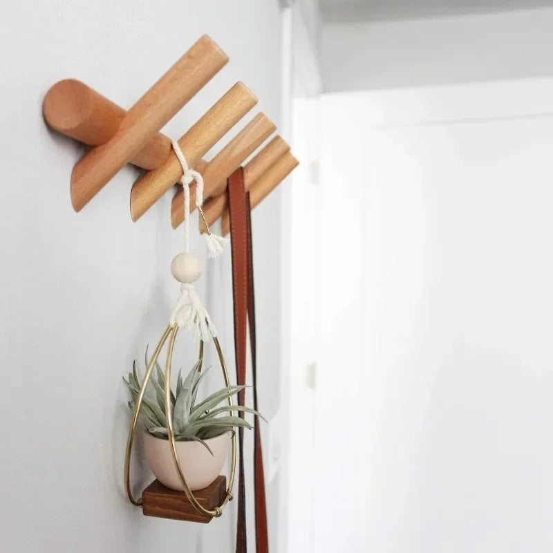 Maeve Solid Oak Wall Organiser Rack