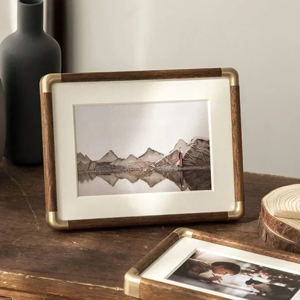 Brooks Wood & Brass Photo Frame