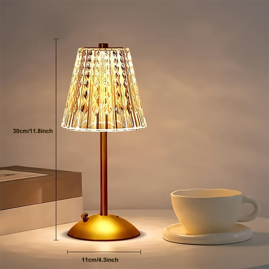 Crystal Touch Rechargeable Table Lamp
