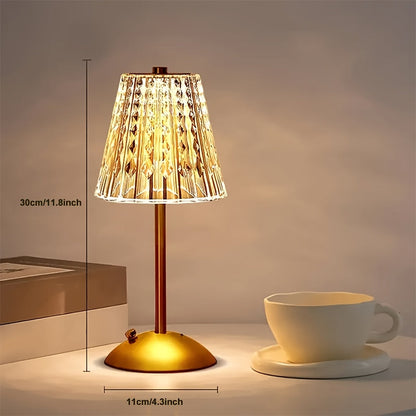 Crystal Touch Rechargeable Table Lamp